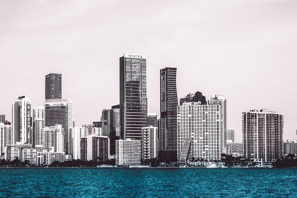 city, blue, architecture, sky, building, urban, travel, blue sky, real estate, nature, clouds, vision, summer